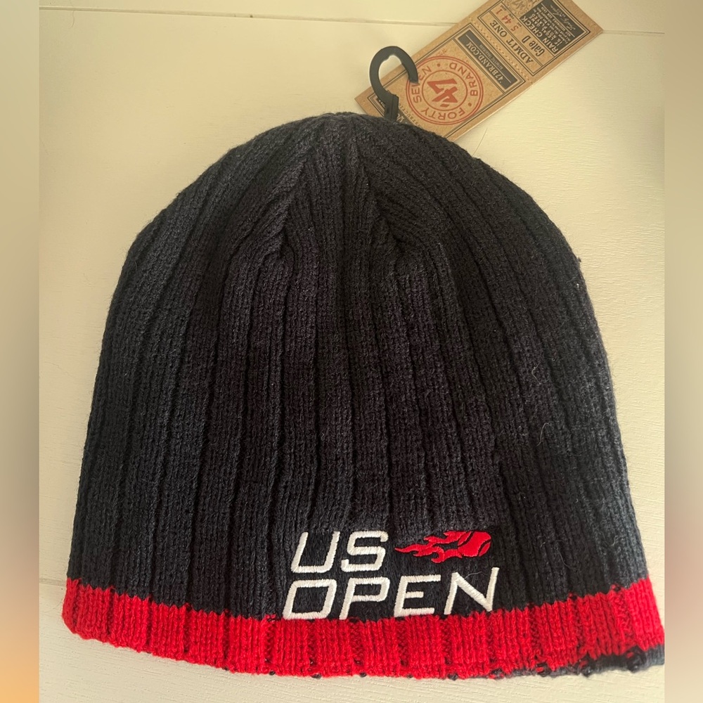 47 Brand U.S. Open Tennis Championships Winter Knit Beanie NWT Ribbed Skull Cap